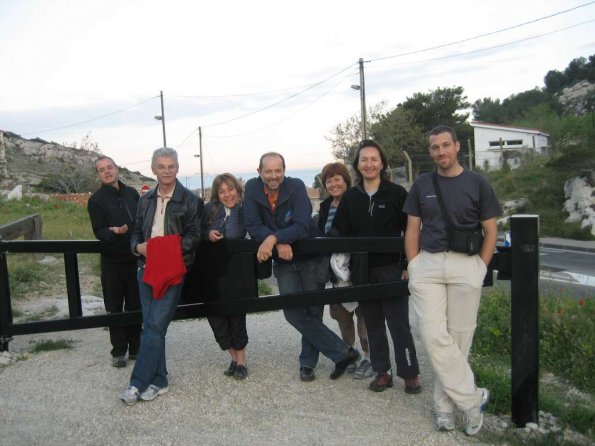Le staff avant le départ