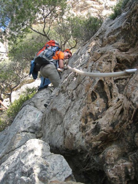 Descente de la vire du pecheur