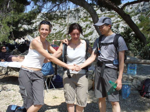 Arrivée à Port-Miou - Patricia, Alexandrine et Thong