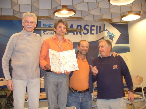 Soiree au centre de voile - Les 4 présidents du club.