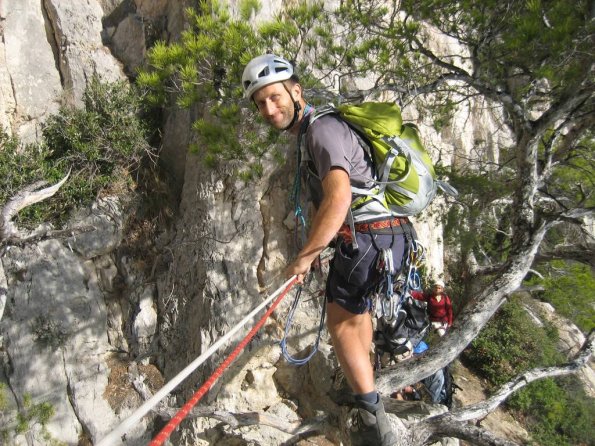 JM sur le pont de singes