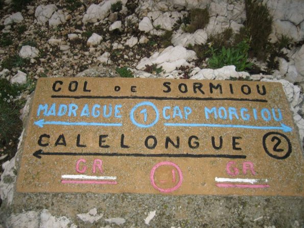 Le point de depart du jour sera le Col de Sormiou